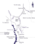 Map of Fernie Rivers